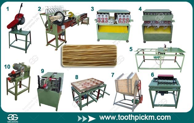 10 Set Bamboo Toothpick Making Machine