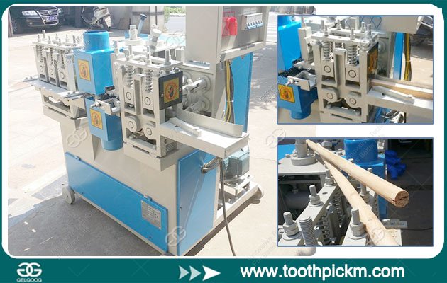 Wood Mop Stick Rounding Machine